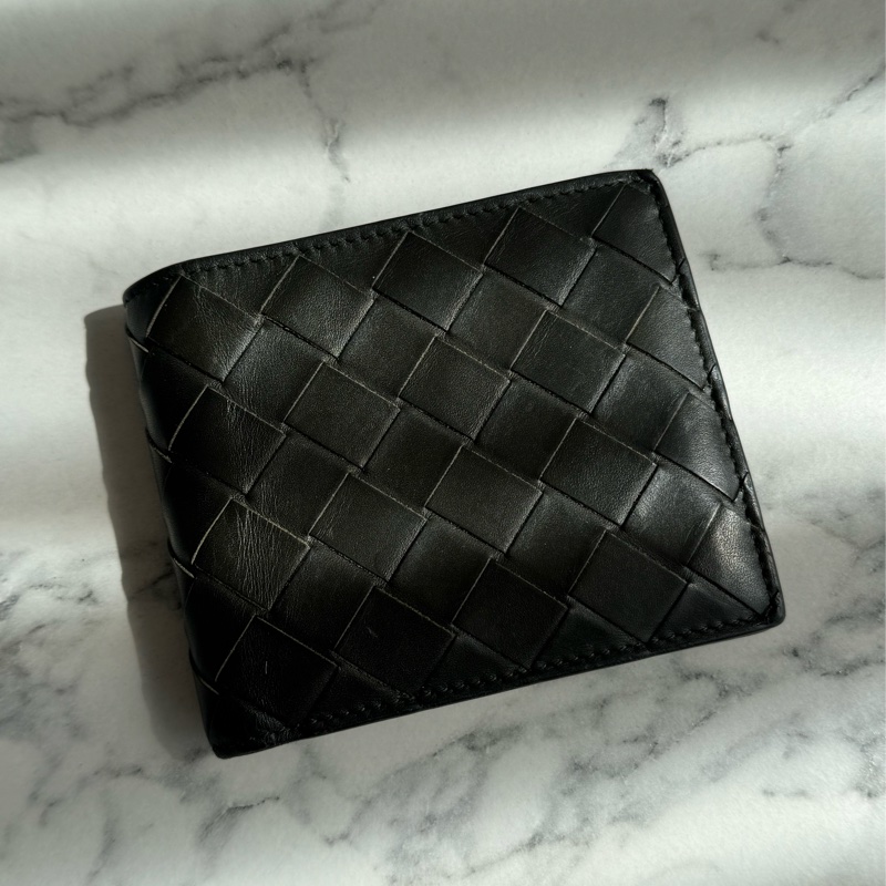 BV黑色編織對開短夾 經典款❤️‍🔥-1