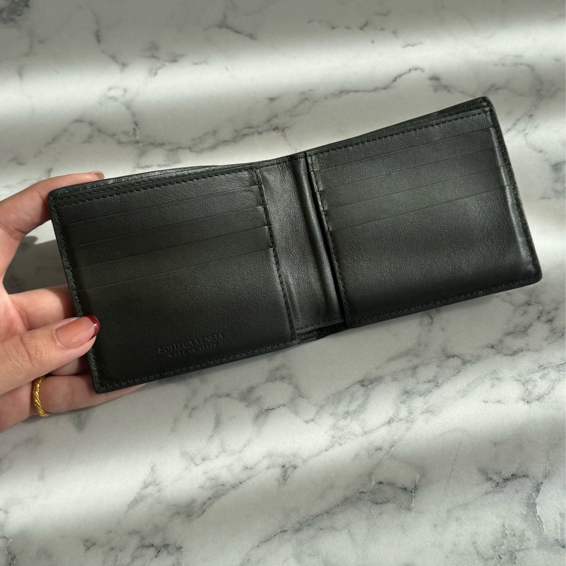 BV黑色編織對開短夾 經典款❤️‍🔥-11