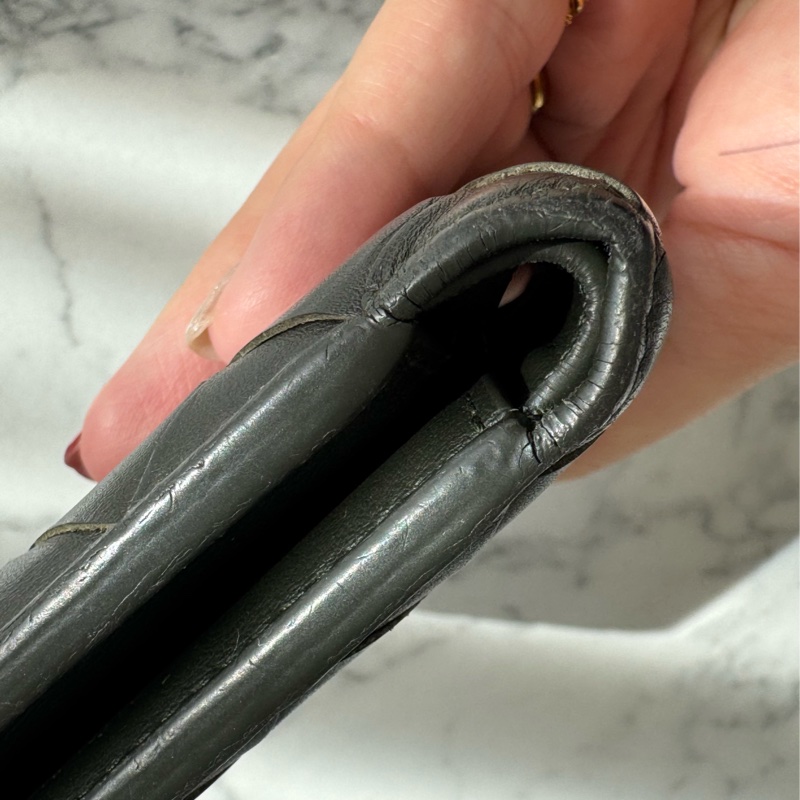 BV黑色編織對開短夾 經典款❤️‍🔥-20