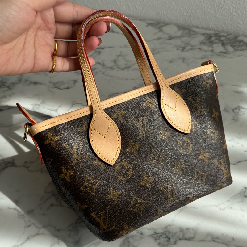 LV 花紋never full bb  奶茶色背帶❤️‍🔥-2