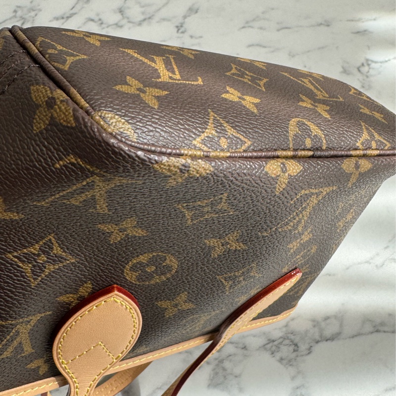 LV 花紋never full bb  奶茶色背帶❤️‍🔥-7