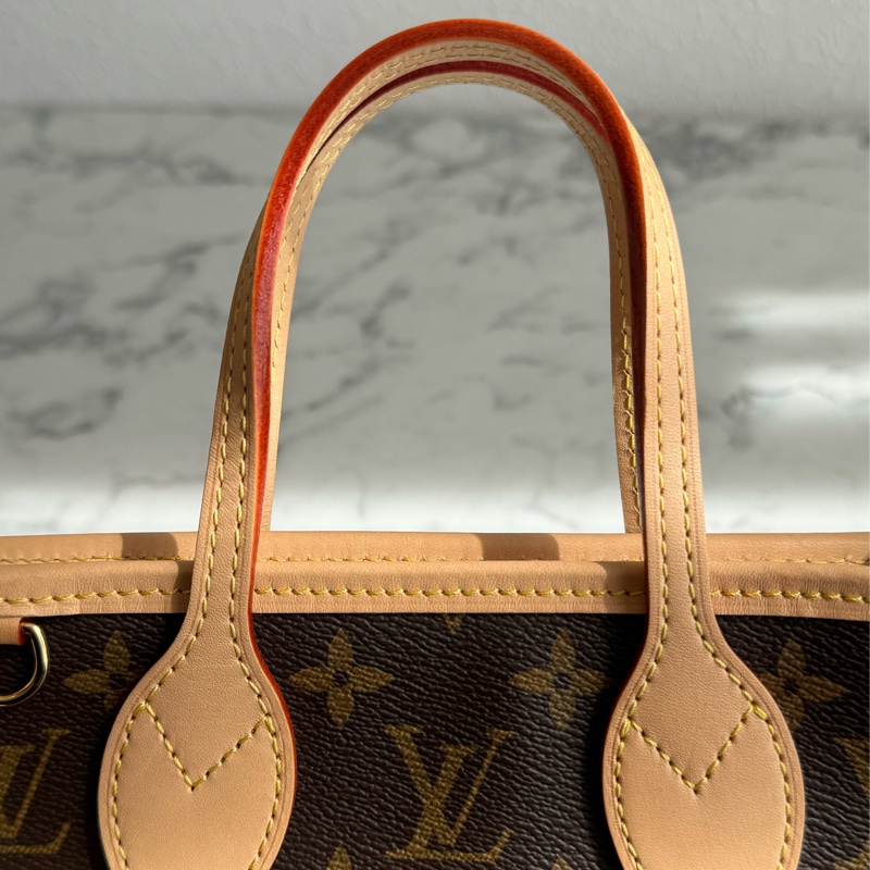 LV 花紋never full bb  奶茶色背帶❤️‍🔥-11