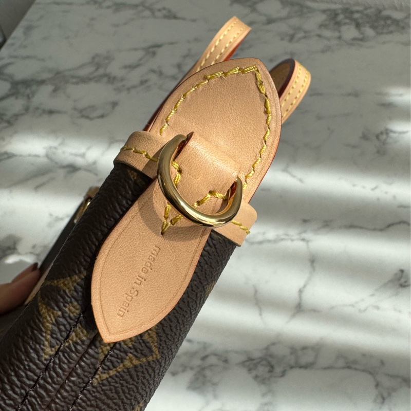 LV 花紋never full bb  奶茶色背帶❤️‍🔥-14