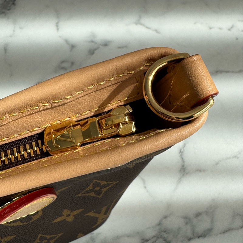 LV 花紋never full bb  奶茶色背帶❤️‍🔥-15