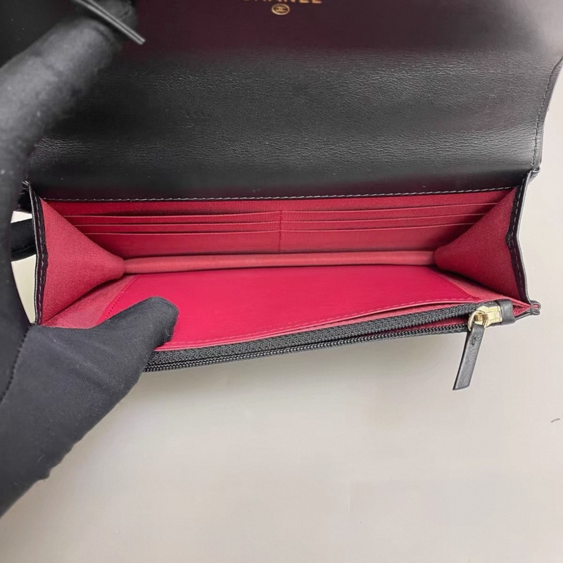 Chanel香奈兒19BagWOC 黑金全皮鏈條包-7