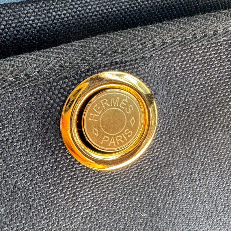 Hermes 黑帆布金釦mini herbag 真的超推薦✨✨-11