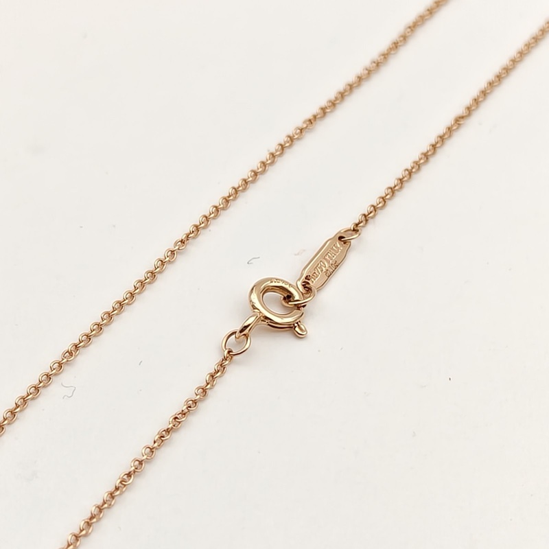 TIFFANY&CO T微笑項鏈小號滿鑽18K玫瑰金/鑽石-4