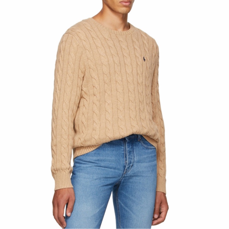 Polo Ralph Lauren 男士 logo粗絞花針織套-1