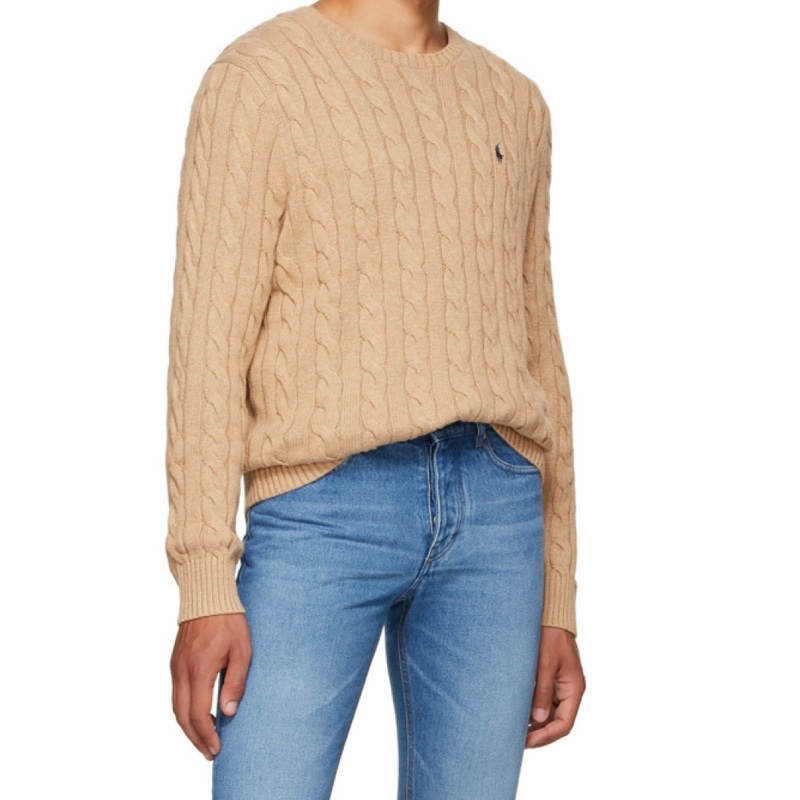 Polo Ralph Lauren 男士 logo粗絞花針織套-2