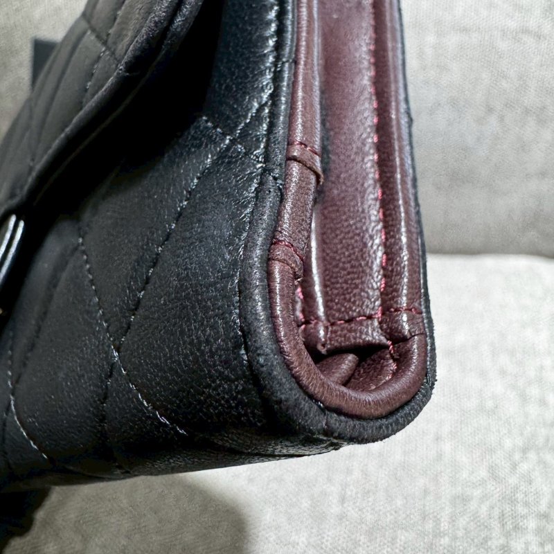 CHANEL 經典雙C菱格小羊皮長夾-8