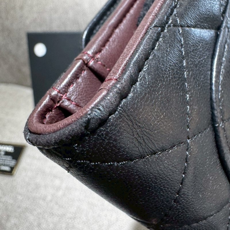 CHANEL 經典雙C菱格小羊皮長夾-17