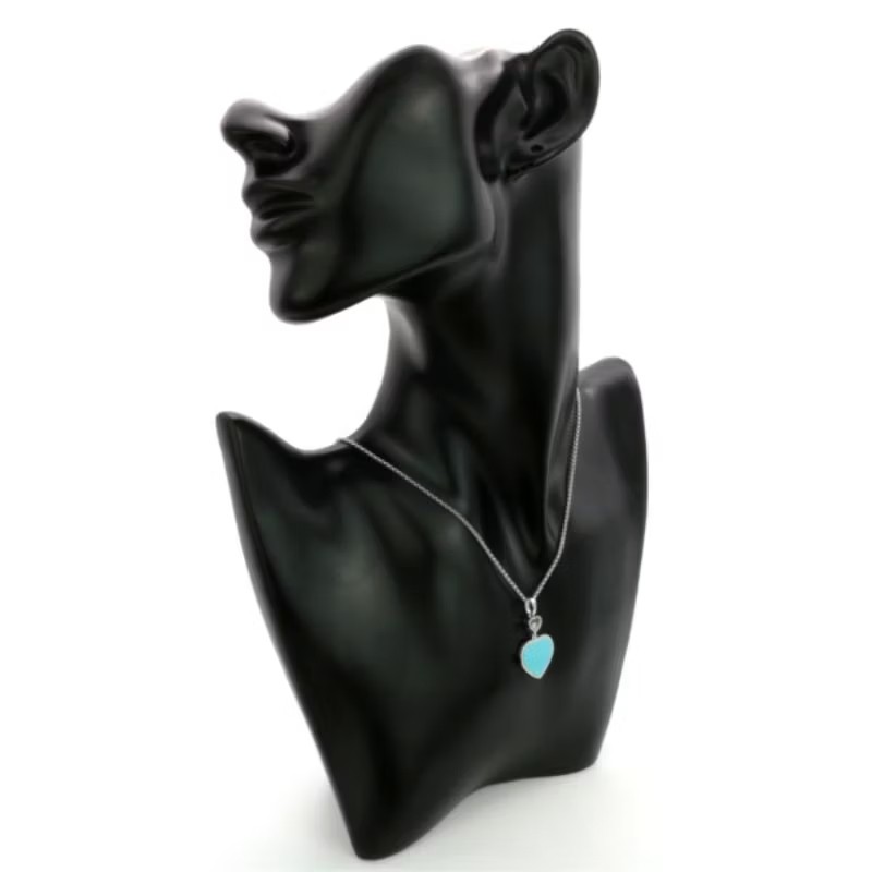 蕭邦 CHOPARD HAPPY HEARTS 18K金 土耳其石 鑽石 愛心型 項鍊 項鏈 吊墜-2