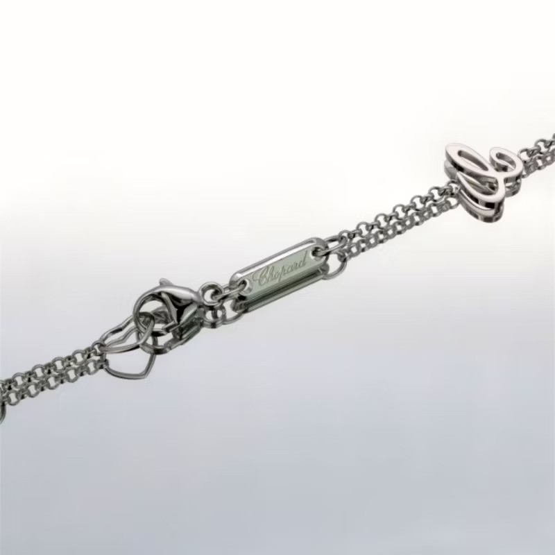 蕭邦 CHOPARD HAPPY HEARTS 18K金 土耳其石 鑽石 愛心型 項鍊 項鏈 吊墜-8