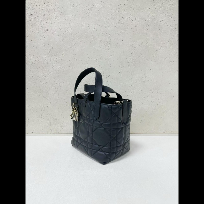 Dior 黑金toujours
藤格紋牛皮豎版nano購物袋-3