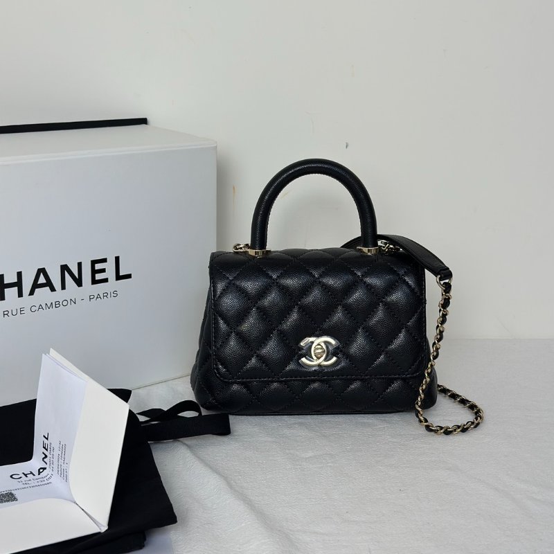 CHANEL Coco handle - mini黑金-11
