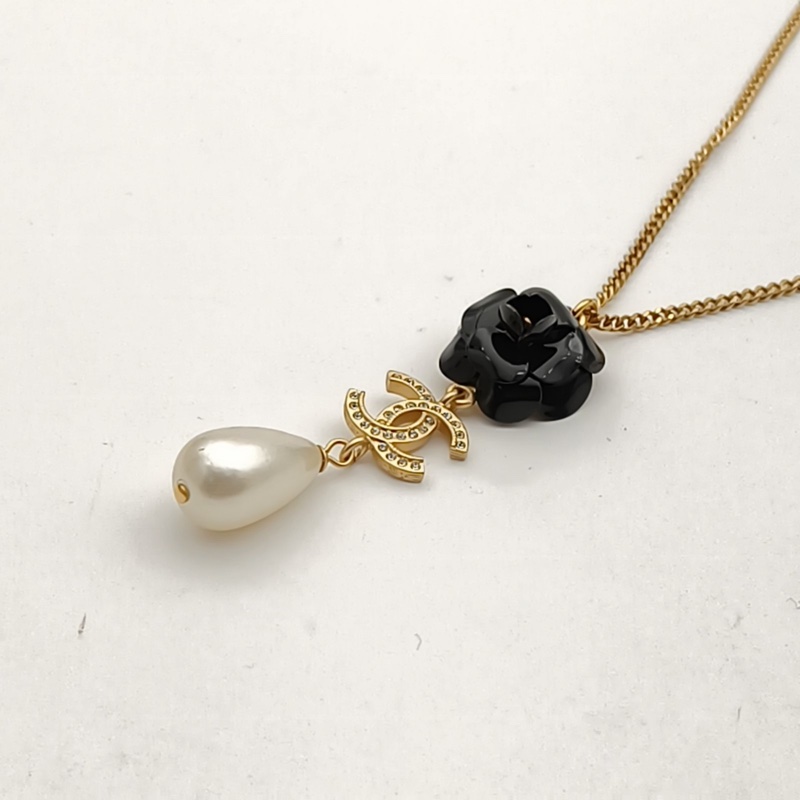 CHANEL 合金20A香奈兒山茶花系列項鏈-2