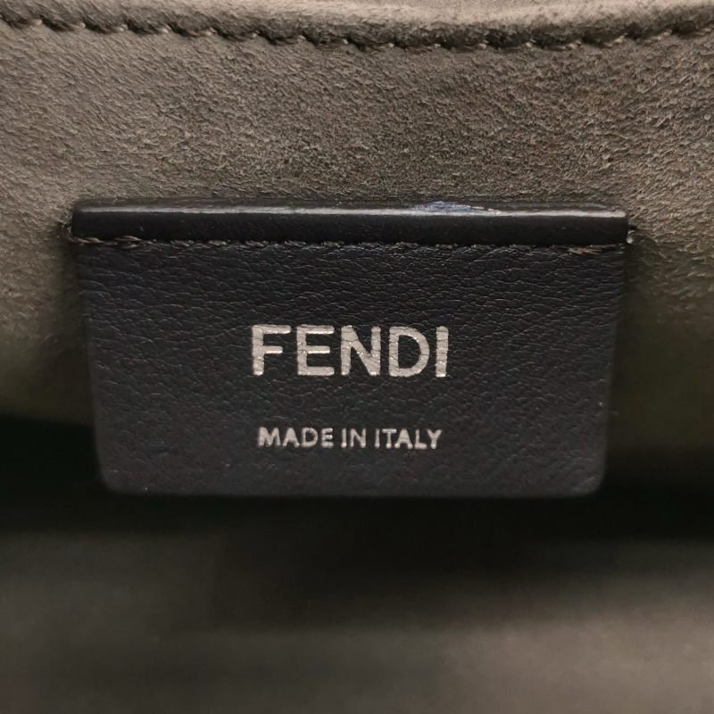Fendi Kan I F小號牛皮純色F is Fendi標誌單肩包斜挎包-7