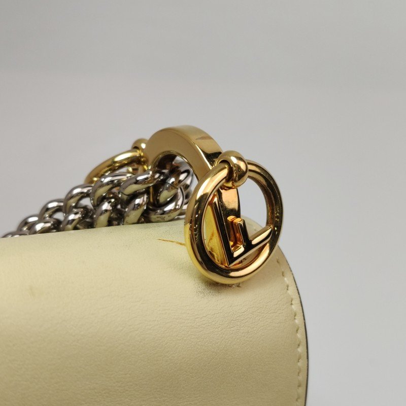 Fendi Kan I F小號牛皮純色F is Fendi標誌單肩包斜挎包-11