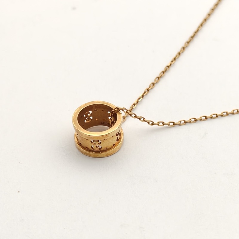 GUCCI 18K玫瑰金玫瑰金項鏈GG18K-2
