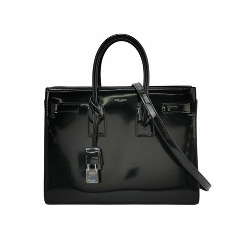 Saint Laurent Sac de Jour 小號牛皮純色字母徽標風琴包單肩包