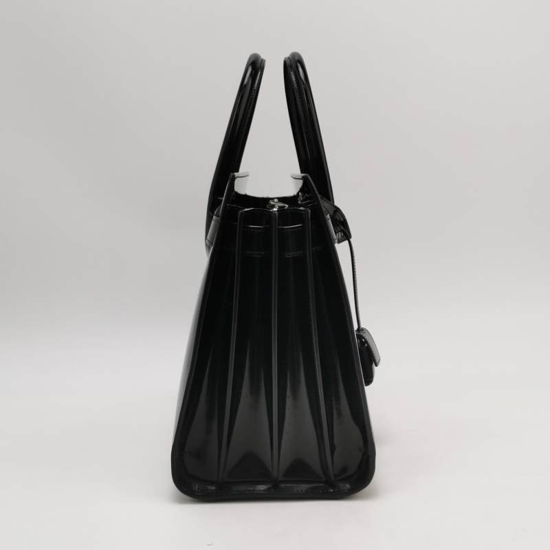 Saint Laurent Sac de Jour 小號牛皮純色字母徽標風琴包單肩包-3