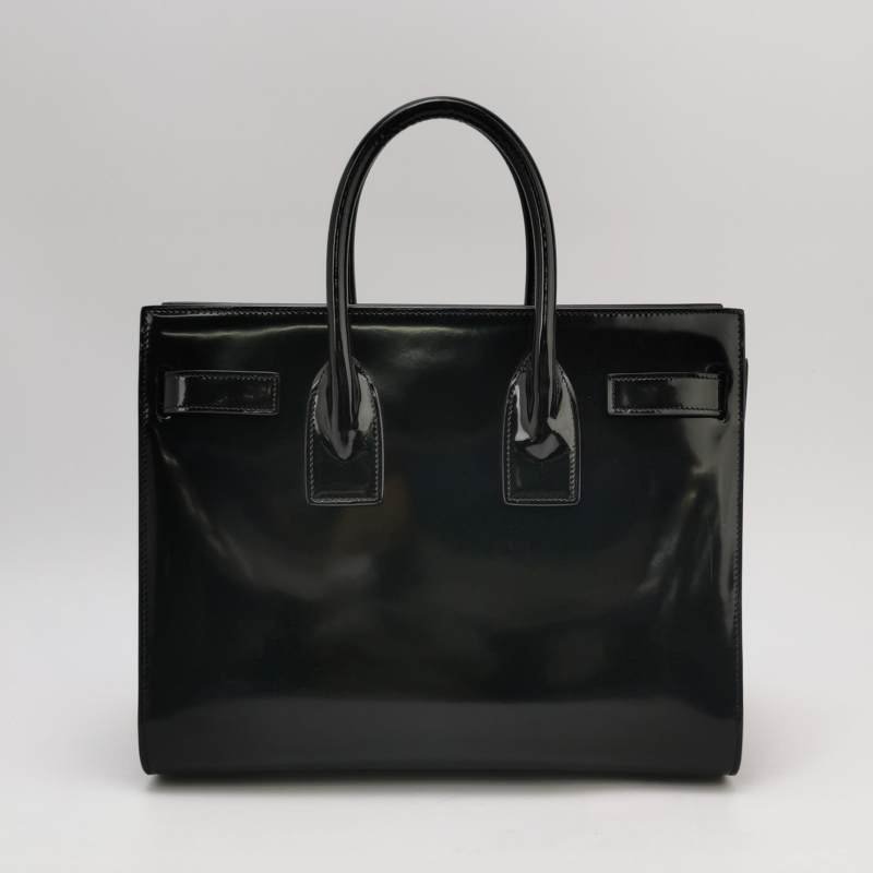 Saint Laurent Sac de Jour 小號牛皮純色字母徽標風琴包單肩包-4