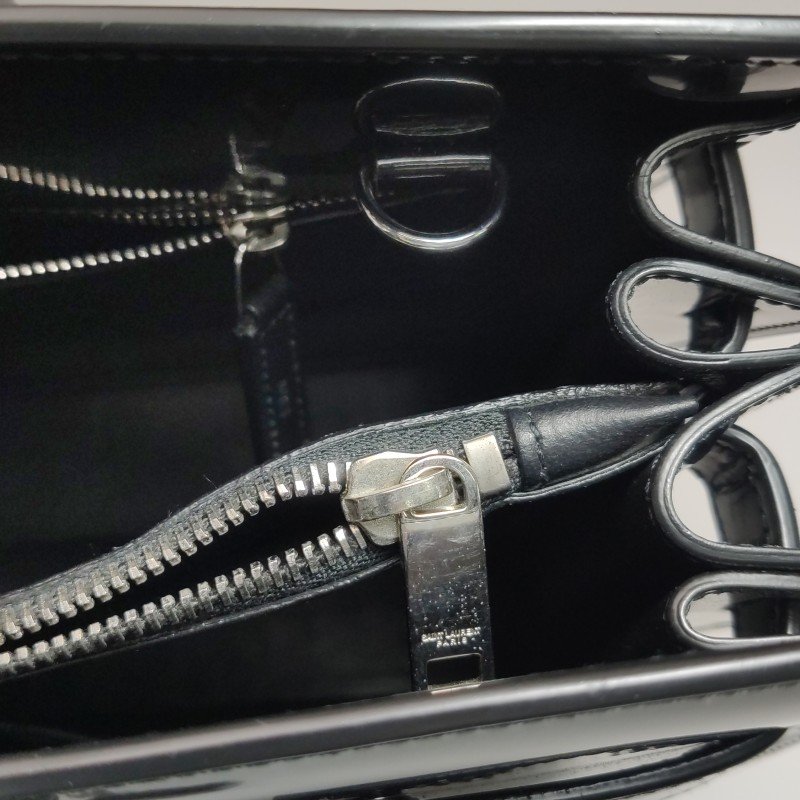 Saint Laurent Sac de Jour 小號牛皮純色字母徽標風琴包單肩包-12