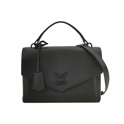 Louis Vuitton(LV)Lockme牛皮純色LV轉鎖斜挎包單肩包晶片款