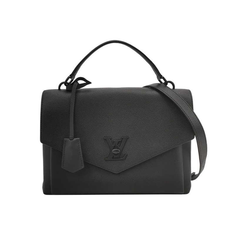 Louis Vuitton(LV)Lockme牛皮純色LV轉鎖斜挎包單肩包晶片款-0