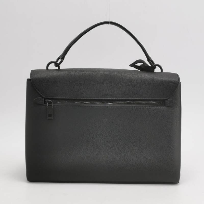 Louis Vuitton(LV)Lockme牛皮純色LV轉鎖斜挎包單肩包晶片款-4