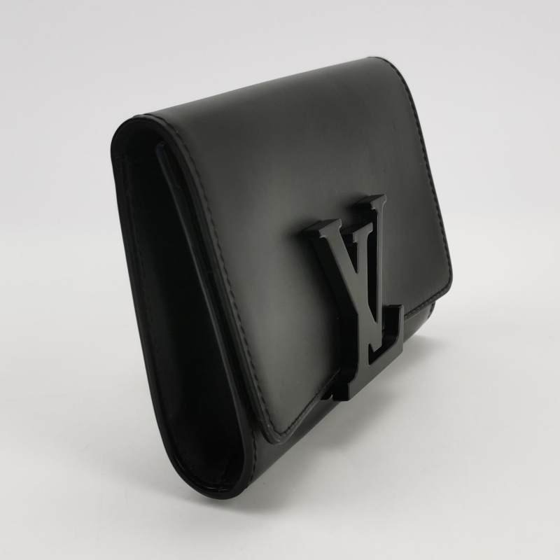 Louis Vuitton(LV)Louise牛皮純色logo標誌手拿包-2