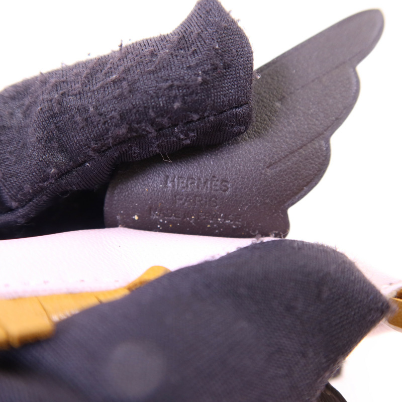 HERMES Milo/Swift皮革Rodeo Pegase PM掛飾Sesame/Ebene/Mauve Pale-4