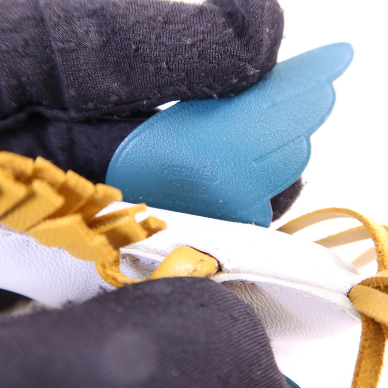 HERMES Milo/Swift皮革Rodeo Pegase PM掛飾Brume/Sesame/Vert Bosphore-4