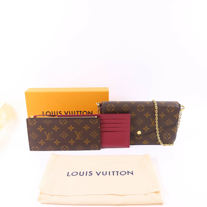 LOUIS VUITTON Monogram Felicie Pochette金扣鏈帶肩背袋-4