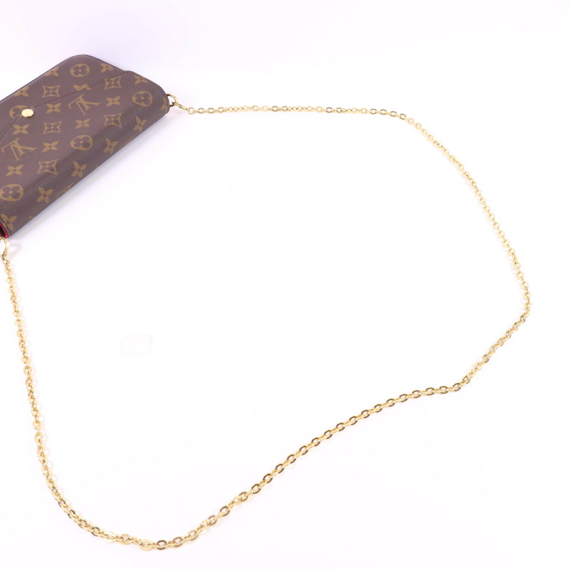 LOUIS VUITTON Monogram Felicie Pochette金扣鏈帶肩背袋-5