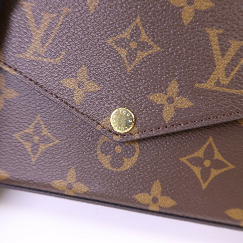 LOUIS VUITTON Monogram Felicie Pochette金扣鏈帶肩背袋-8