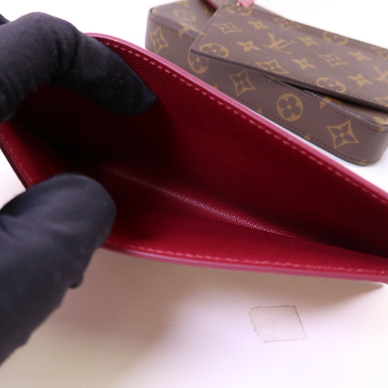 LOUIS VUITTON Monogram Felicie Pochette金扣鏈帶肩背袋-12