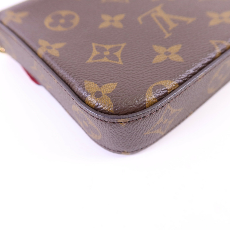 LOUIS VUITTON Monogram Felicie Pochette金扣鏈帶肩背袋-16