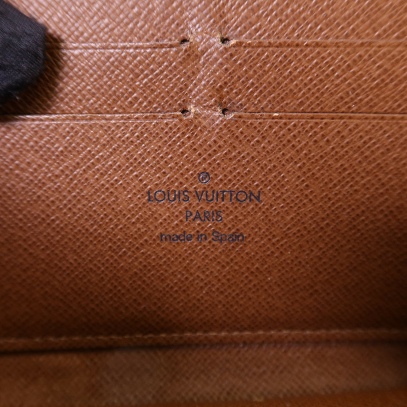 LOUIS VUITTON Monogram Zipper Long Wallet金扣長錢包-5