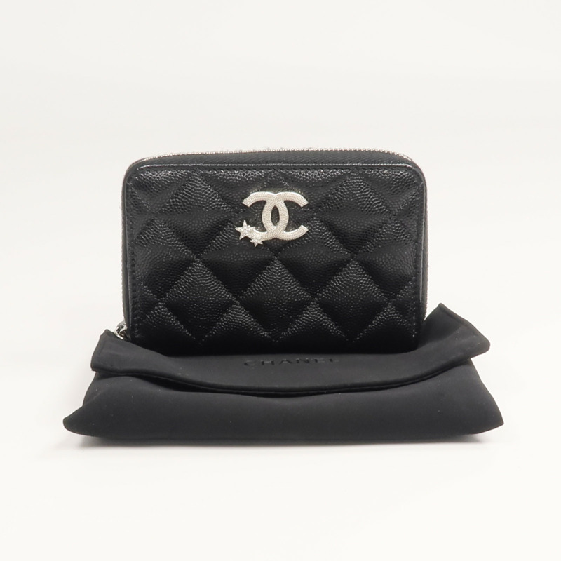 CHANEL 牛皮皮革Coin/Card Case銀扣零錢包/卡片套-15