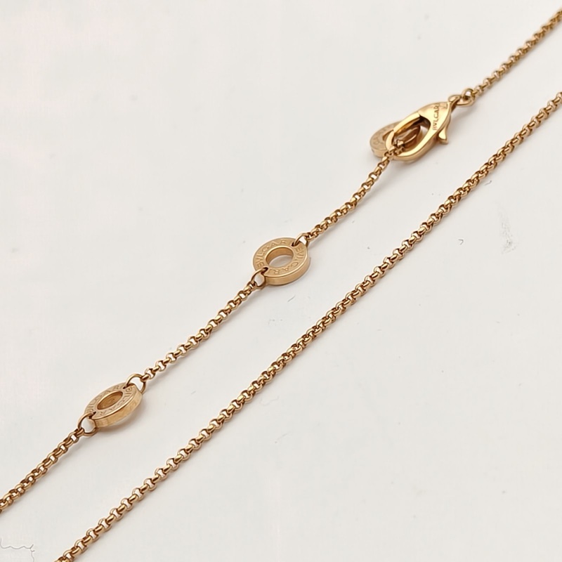 BVLGARI B.ZERO1小蠻腰項鏈18K玫瑰金/鈦陶瓷項鏈-4