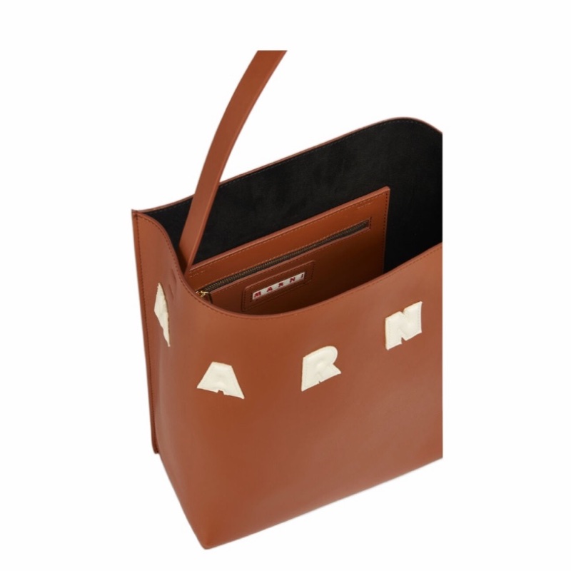 Marni 女士 小號MUSEO徽標手提包均碼碼小號、26cm*11cm*28cm-3