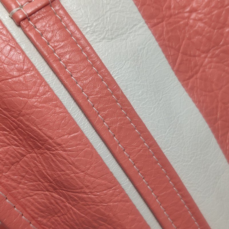 Balenciaga Bazar油蠟皮拼色條紋logo小微標斜挎包單肩包-12