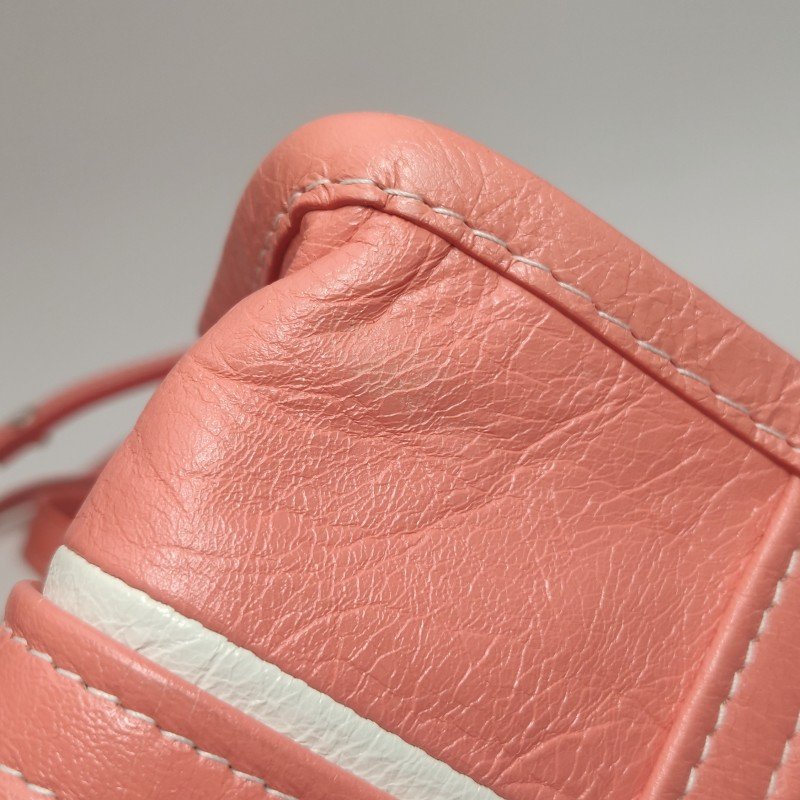 Balenciaga Bazar油蠟皮拼色條紋logo小微標斜挎包單肩包-15