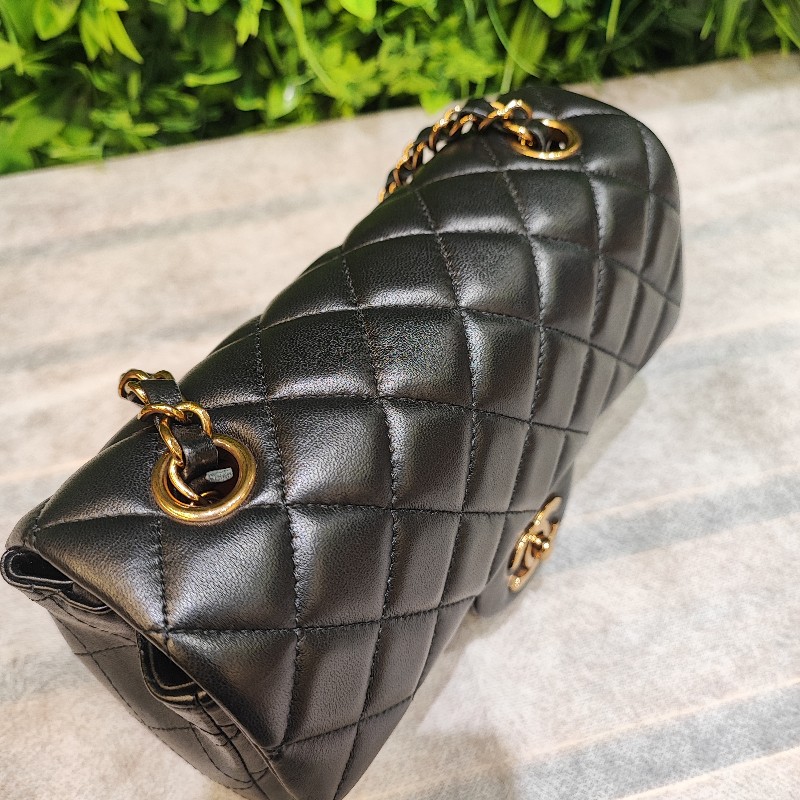 Chanel Classic 20cm 玫瑰金扣-5