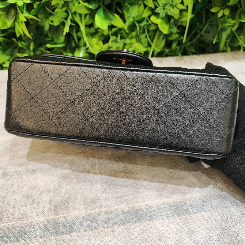 Chanel Classic 20cm 玫瑰金扣-10