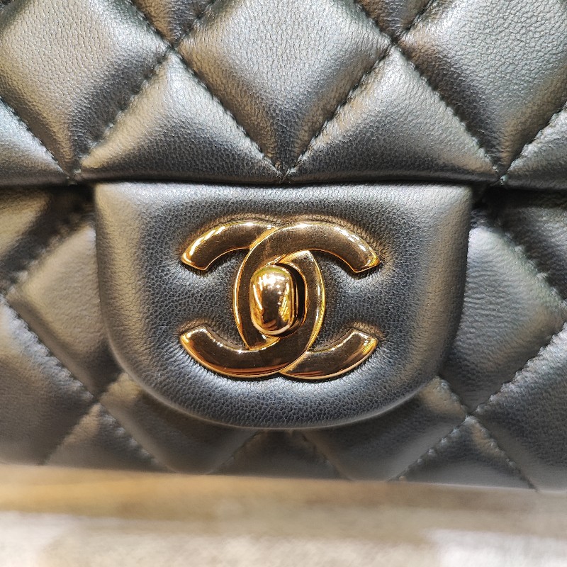 Chanel Classic 20cm 玫瑰金扣-14