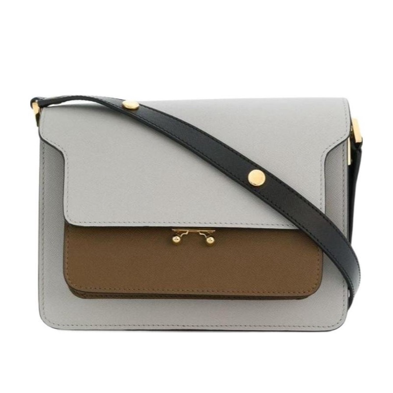 Marni 女士 TRUNK 中號拼色風琴單肩包均碼碼23cm*16cm*16cm-0