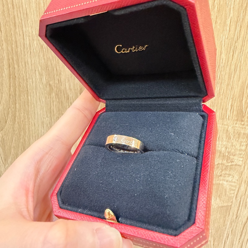 Cartier 750玫瑰金C de Cartier戒指B42107-0