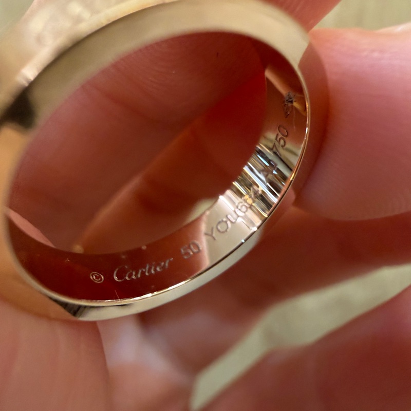 Cartier 750玫瑰金C de Cartier戒指B42107-5